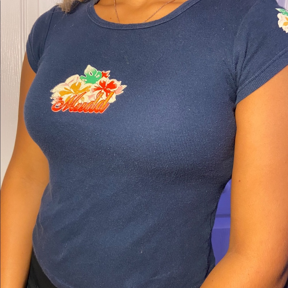 Blue Crop top